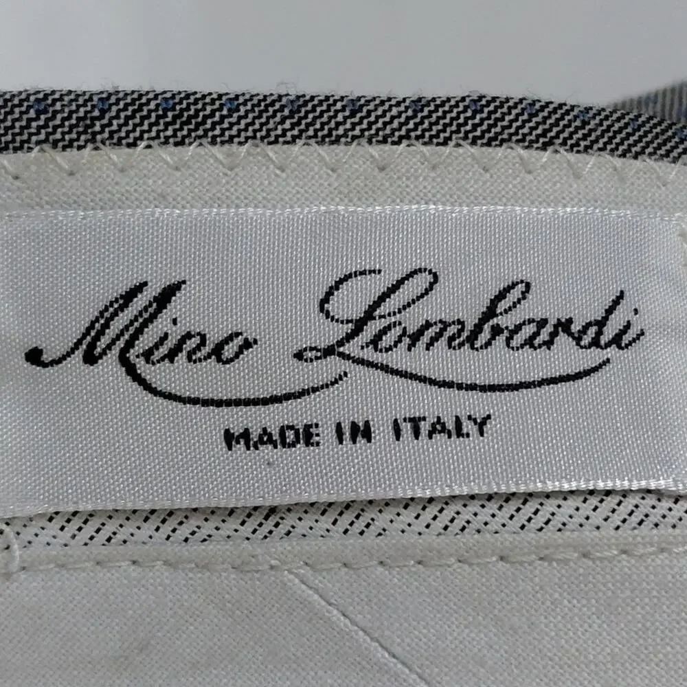 Mino Lombardi 100% Wool Made in Italy Gray Dress Pants Men See Measurement